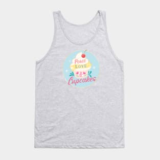 Peace Love And Cupcakes Tank Top